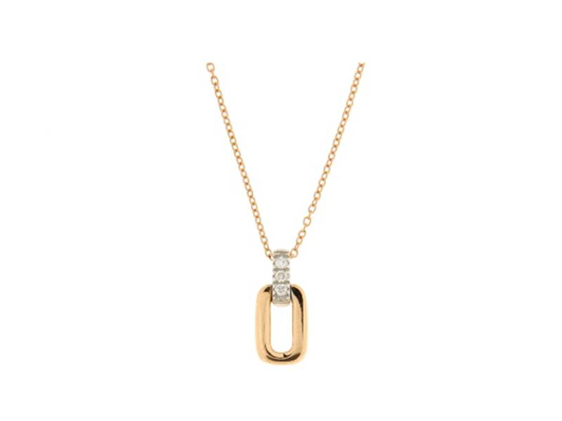 18 KT ROSE GOLD AND DIAMOND NECKLACE JUNIORB 25/M36910M