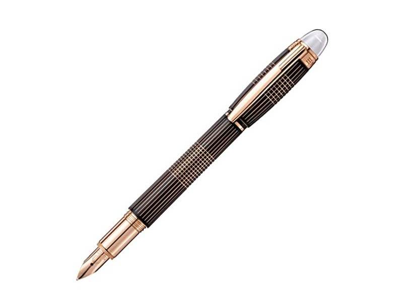 FOUNTAIN PEN RED GOLD-PLATED METAL STARWALKER MONTBLANC 106867