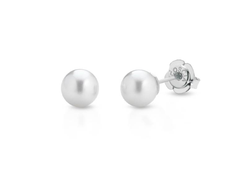 WHITE GOLD EARRINGS WITH AKOYA JAPANESE PEARLS COSCIA LBPFAKFL