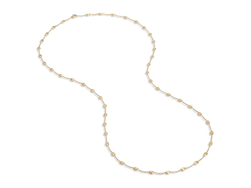 18KT YELLOW GOLD LONG NECKLACE WITH MINI OVAL ELEMENTS SIVIGLIA MARCO BICEGO CB1055