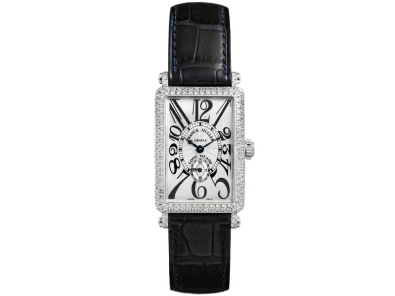 WOMAN WATCH WHITE GOLD/LEATHER WITH DIAMONDS LONG ISLAND FRANCK MULLER 900 S6 D