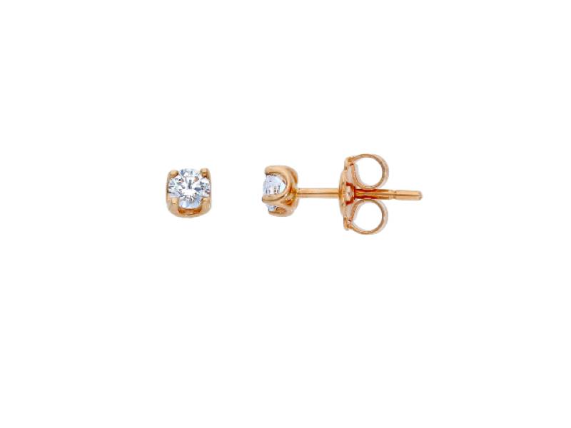 ROSE GOLD EARRINGS WITH DIAMONDS CT 0.20 G SI BBDR5020C JUNIOR B