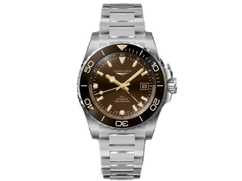 AUTOMATIC MEN'S WATCH STAINLESS STEEL/STAINLESS STEEL CERAMIC BEZEL GMT HYDROCONQUEST LONGINES L3.790.4.66.6