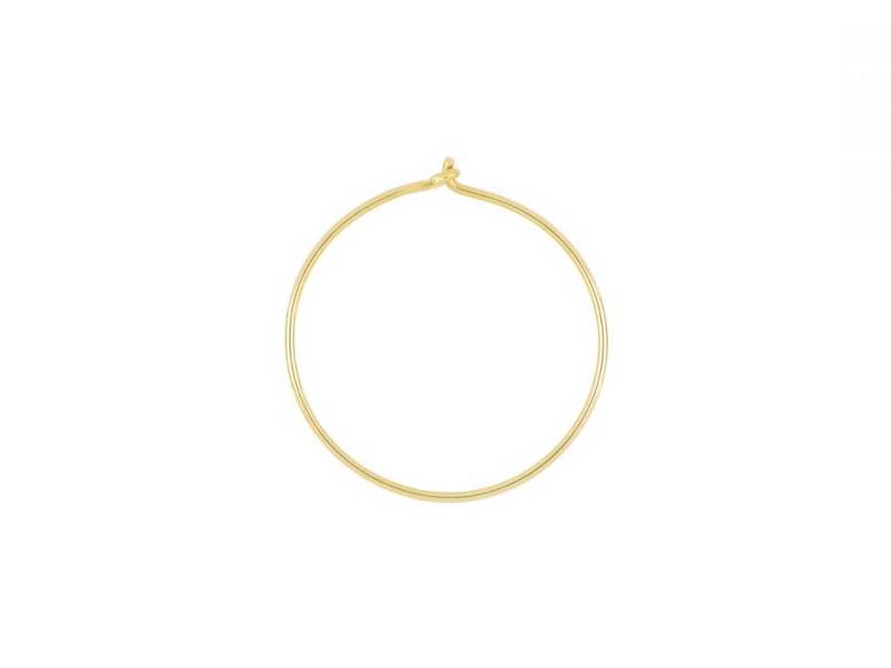 SINGLE 18KT GOLD WIRE HOOP EARRING BEAT MAMAN ET SOPHIE ORFLD19