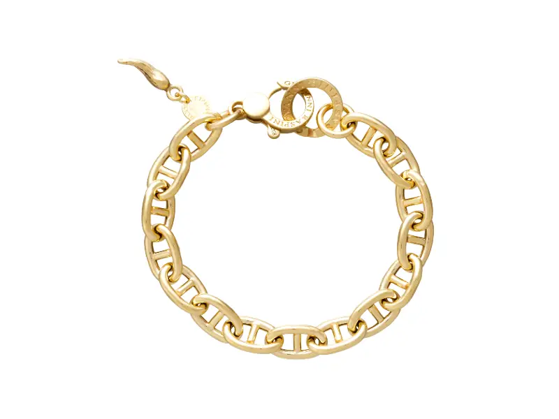 SMALL MARINA LINK BRACELET IN GOLD-PLATED STERLING SILVER MARINA LINK GIOVANNI RASPINI 12018