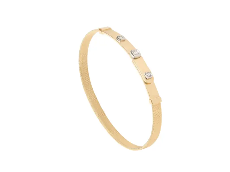 BANGLE IN ORO GIALLO CON SPOT DI DIAMANTI, MISURA SOTTILE MASAI MARCO BICEGO SG43 B YW M5