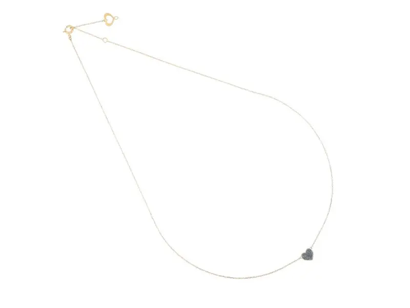 18KT YELLOW GOLD NECKLACE WITH CHROME DIAMOND DUST SEULEMENT SOPHIE MAMAN ET SOPHIE GCSSO2PSK