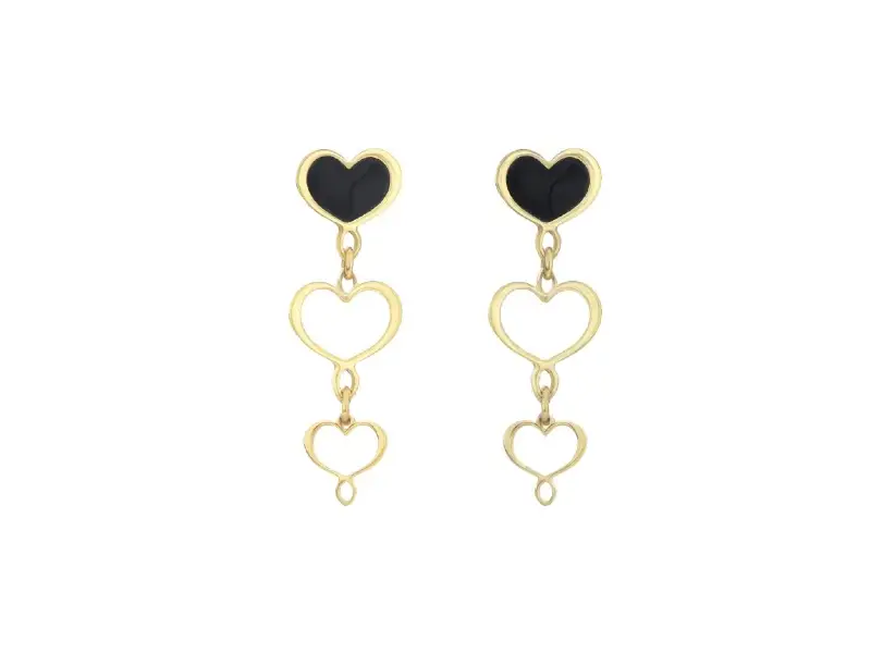 THREE HEARTS SILVER EARRINGS MAMAN MAMAN ET SOPHIE ORMAM422GI