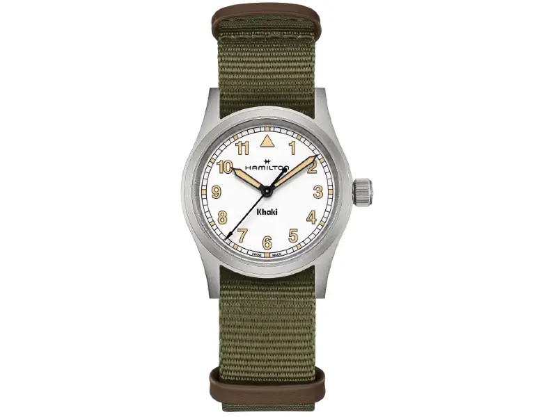 OROLOGIO QUARZO ACCIAIO/TESSUTO KHAKI 33 MM HAMILTON H69301910