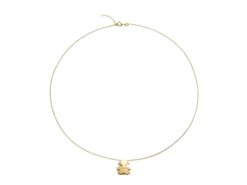 18KT YELLOW GOLD NECKLACE WITH GIRL SILHOUETTE I TESORINI BIG LE BEBE' LBB901