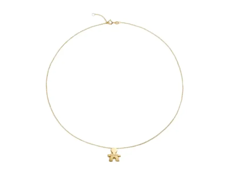 18KT YELLOW GOLD NECKLACE WITH BOY SILHOUETTE I TESORINI BIG LE BEBE' LBB900