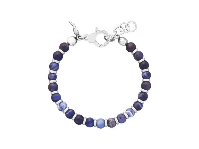 BRACCIALE UOMO ARGENTO SODALITE TANGO GIOVANNI RASPINI 12217L