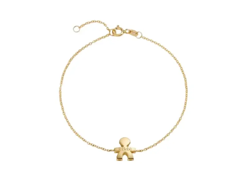 18KT YELLOW GOLD BRACELET WITH BOY SILHOUETTE I TESORINI BIG LE BEBE' LBB906