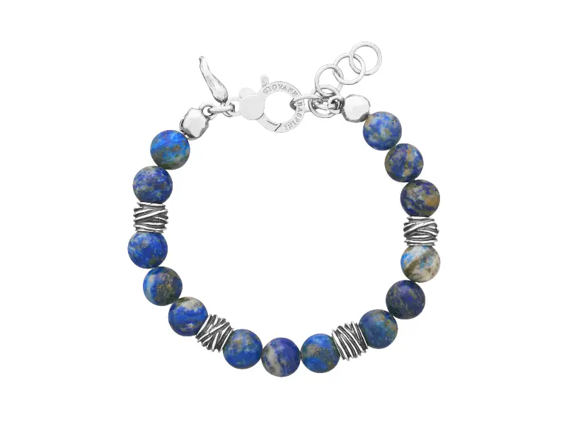 MEN'S BRACELET SILVER AND LAPIS LAZULI BIG TANGO GIOVANNI RASPINI 12215L