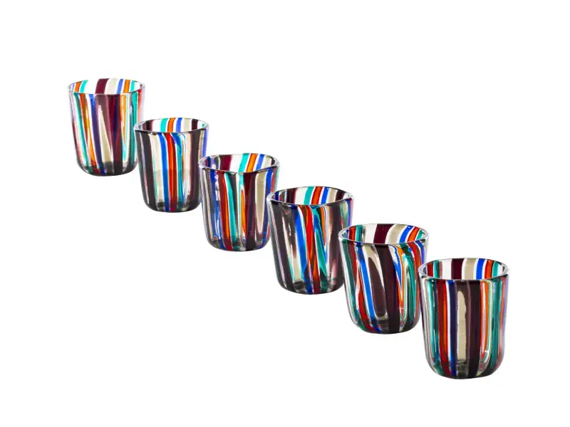 SET OF 6 GLASSES GIO PONTI VENINI 304.04