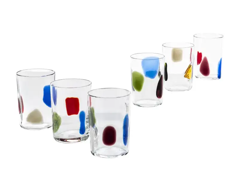 SET OF 6 GLASSES PEZZENTE GIO PONTI VENINI 304.03