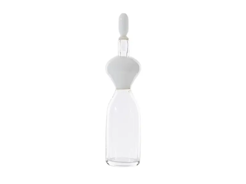 VECCHIA DAMA BOTTLE  CRYSTAL AND MILK WHITE GIO PONTI VENINI 526.19