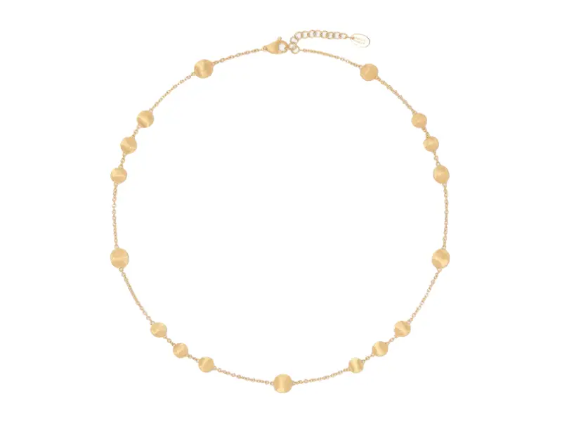 18KT YELLOW GOLD NECKLACE WITH IRREGULAR BEADS AFRICA MARCO BICEGO CB2830