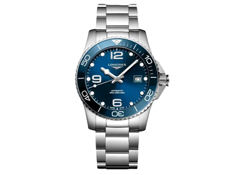 OROLOGIO UOMO AUTOMATICO ACCIAIO/ACCIAIO LUNETTA CERAMICA HYDROCONQUEST LONGINES L3.781.4.96.6