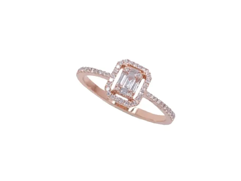 18KT ROSE GOLD RING WITH DIAMONDS PREZIOSE EMOZIONI GIANNI CARITA' FA2247/OR