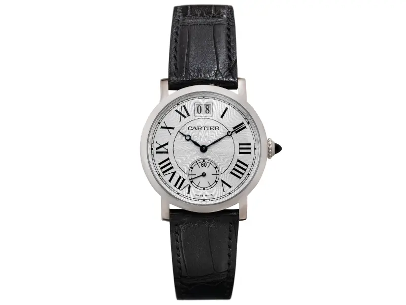 MECHANICAL WATCH WHITE GOLD/LEATHER ROTONDE CARTIER W1552851