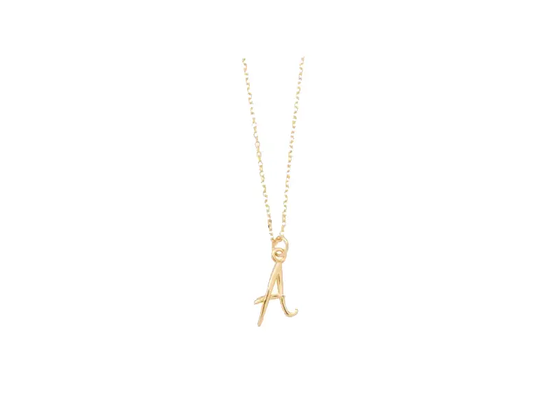 9KT YELLOW GOLD NECKLACE WITH INITIAL LETTERS NAMES GIULIA ITS ME CL/A