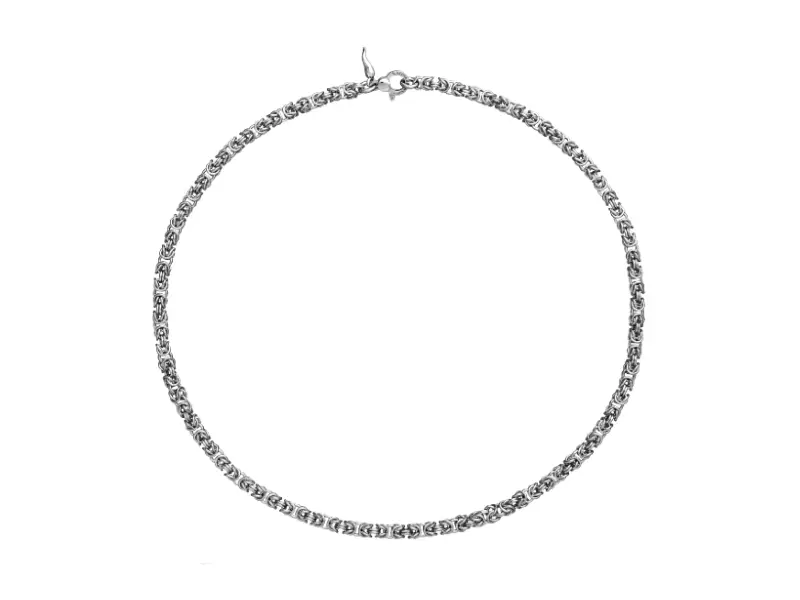 SILVER NECKLACE MINI BYZANTINE CHAIN GIOVANNI RASPINI 12320