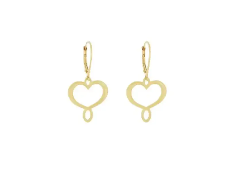 SILVER EARRINGS WITH SATIN MAMAN HEART MAMAN ET SOPHIE ORMAM118