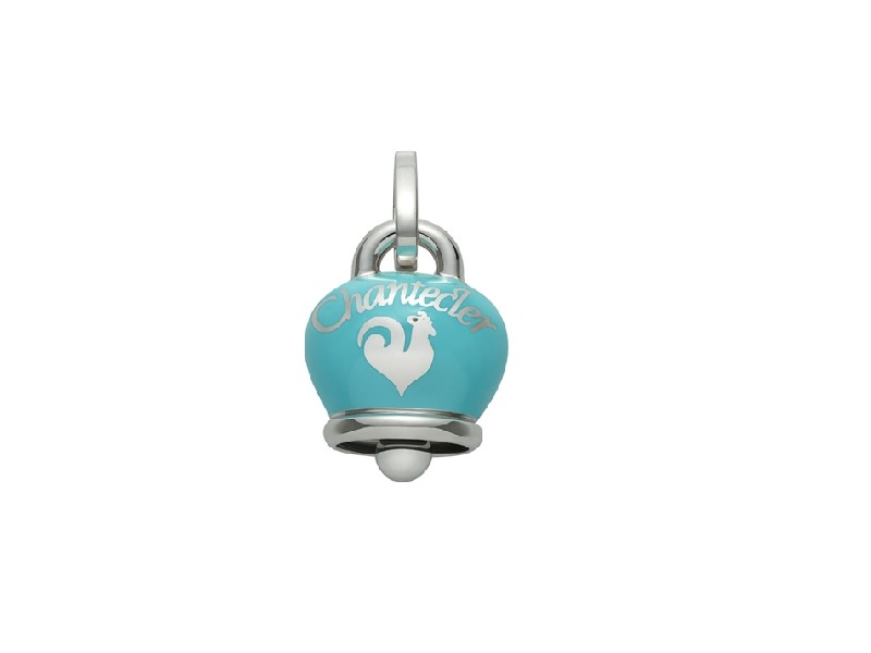 SILVER PENDANT BIG CAMPANELLA (BELL) WITH TORQUOISE ENAMEL ET VOILA ‘CHANTECLER 36408