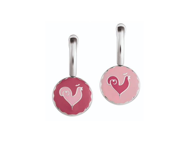 ORECCHINI IN ARGENTO DOUBLE FACE CON SMALTO ROSA E FUXIA ET VOILA’ CHANTECLER 32111
