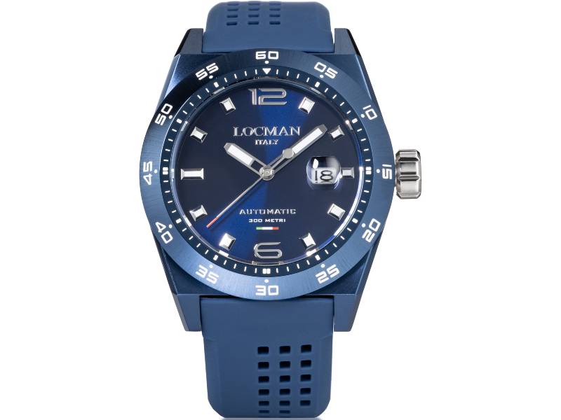 AUTOMATIC MEN’S WATCH STEEL /SILICONE STEALTH 3000MT LOCMAN 02200B2A-BLBLNKS2B