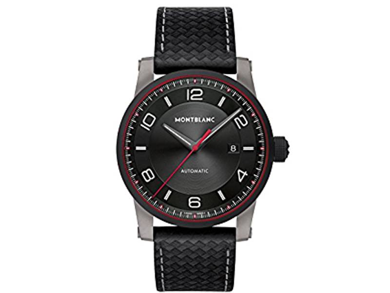 AUTOMATIC MEN’S WATCH STEEL/EXTREME LEATHER WITH BLACK DLC BEZEL TIMEWALKER MONTBLANC 115079