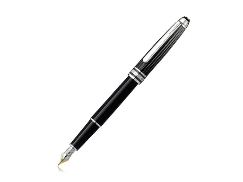 FOUNTAIN PEN DOUE’ BLACK AND WHITE CLASSIQUE MEISTERSTUCK SOLITAIRE MONTBLANC 101586