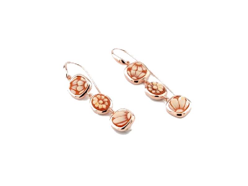 ORECCHINI IN ARGENTO “ROMANTICA” CAMEO ITALIANO 019L-R