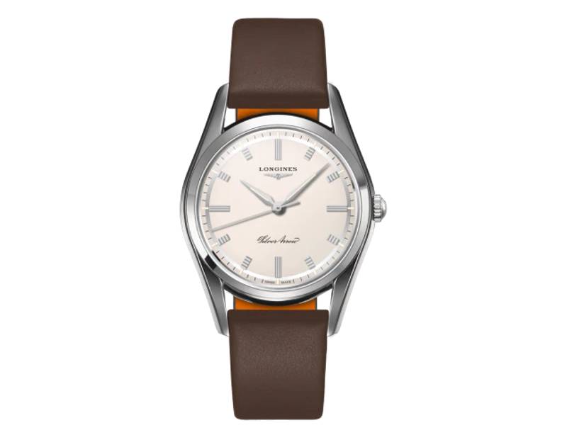 AUTOMATIC MEN’S WATCH STEEL/LEATHER LONGINES SILVER ARROW LONGINES L2.834.4.72.2