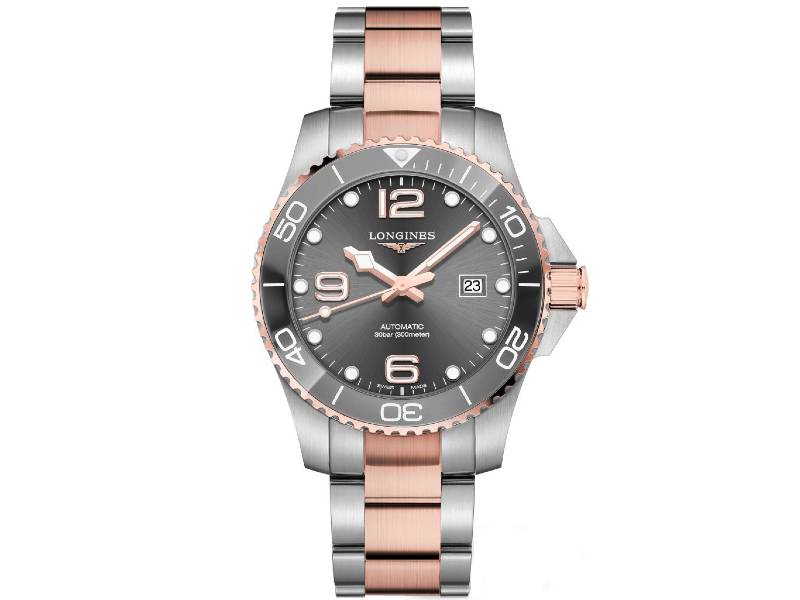 AUTOMATIC MEN’S WATCH STEEL-PVD/STEEL-PVD CERAMIC BEZEL HYDROCONQUEST LONGINES L3.782.3.78.7