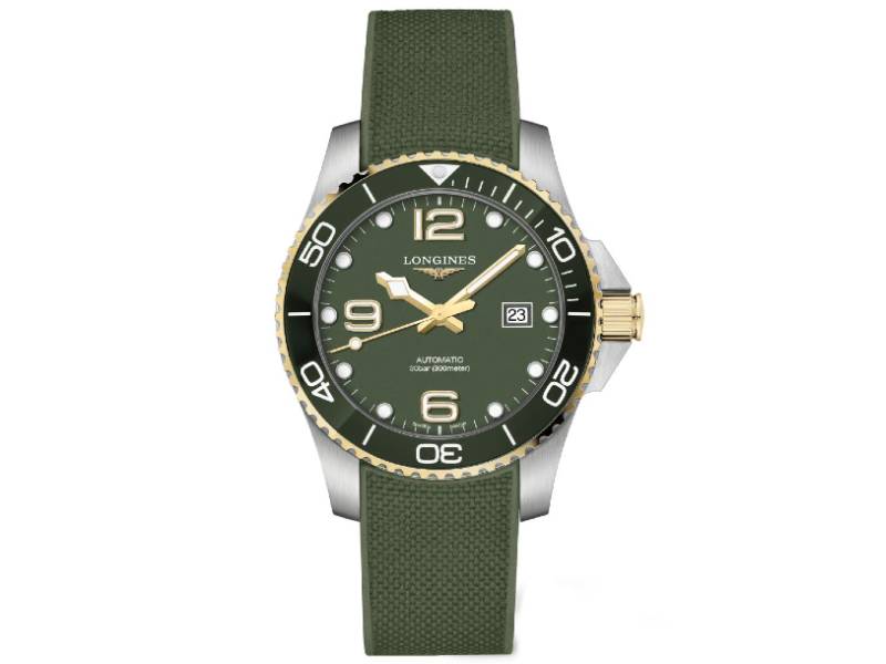 AUTOMATIC WATCH STEEL/CAUCCIU’ CERAMIC BEZEL HYDROCONQUEST LONGINES  L3.782.3.06.9