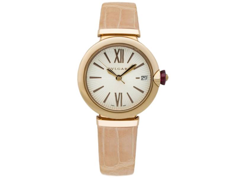 WOMEN’S AUTOMATIC WATCH ROSE GOLD/LEATHER BULGARI LUCEA 102328