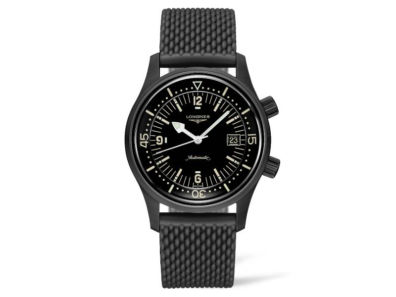 OROLOGIO UOMO AUTOMATICO PVD NERO/CAUCCIU’ LEGEND DIVER LONGINES L3.774.2.50.9