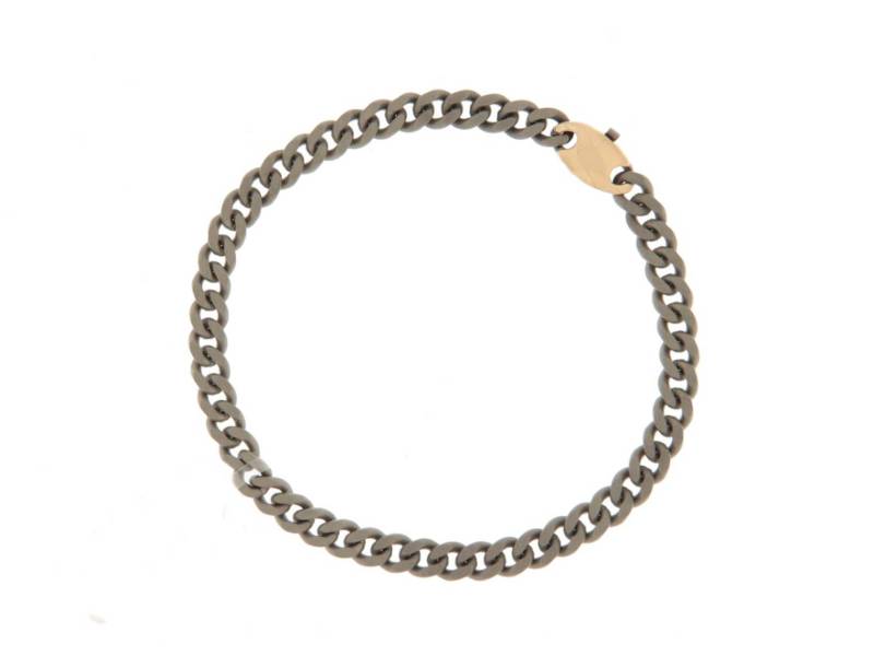 TITANIUM MEN’S BRACELET WITH GOLD CLASP AUDACE ANTEO 4D24