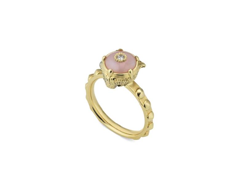 ANELLO ORO GIALLO, OPALE ROSA E DIAMANTI LE MARCHE’ DES MERVEILLES GUCCI YBC502868002014