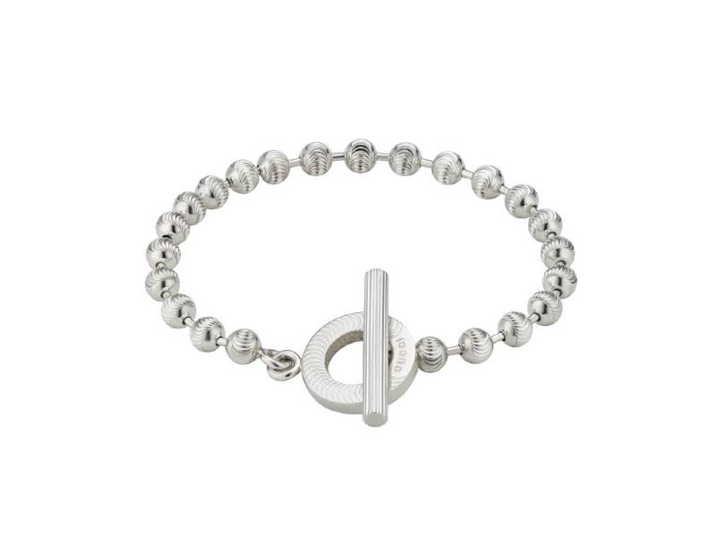 BRACCIALE ARGENTO CATENA SFERE INCISE BOULE GUCCI YBA6027070010