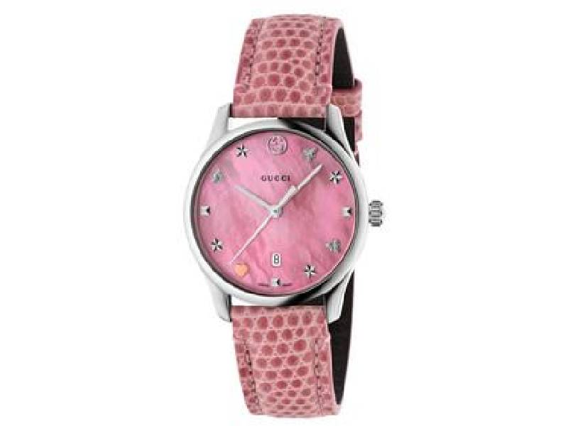 OROLOGIO DONNA QUARZO ACCIAIO/PELLE G-TIMELESS GUCCI YA126586