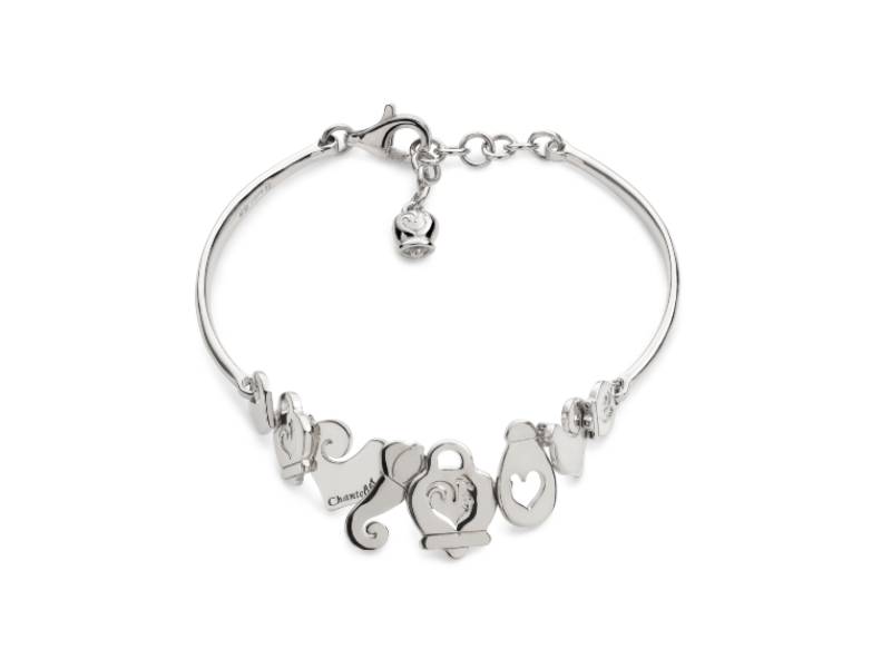 BRACCIALE SEMIRIGIDO IN ARGENTO CON SIMBOLI ET VOILA’ CHANTECLER 34496