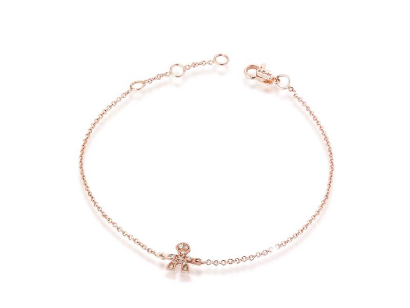 BRACCIALE BRICIOLE BIMBO ORO ROSA E PAVÉ LE BEBE’ LBB327