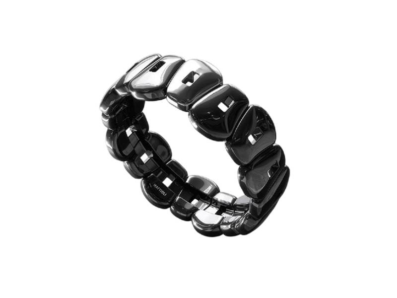 GLOSSY BLACK CERAMIC BRACELET PUZZLE MATTIOLI MBR054C150OS – MBR054C150O – MBR054C150OL