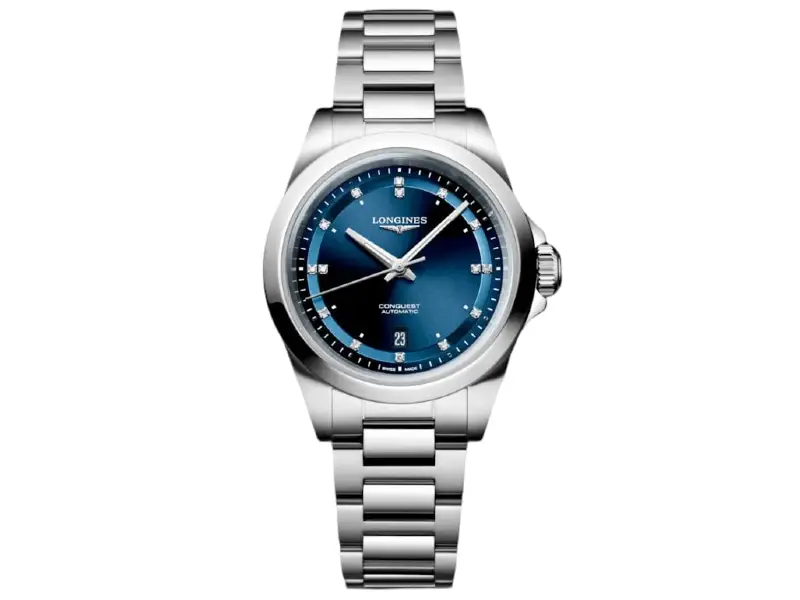AUTOMATIC WOMEN’S WATCH STEEL/STEEL WITH DIAMONDS CONQUEST LONGINES L3.320.4.97.6