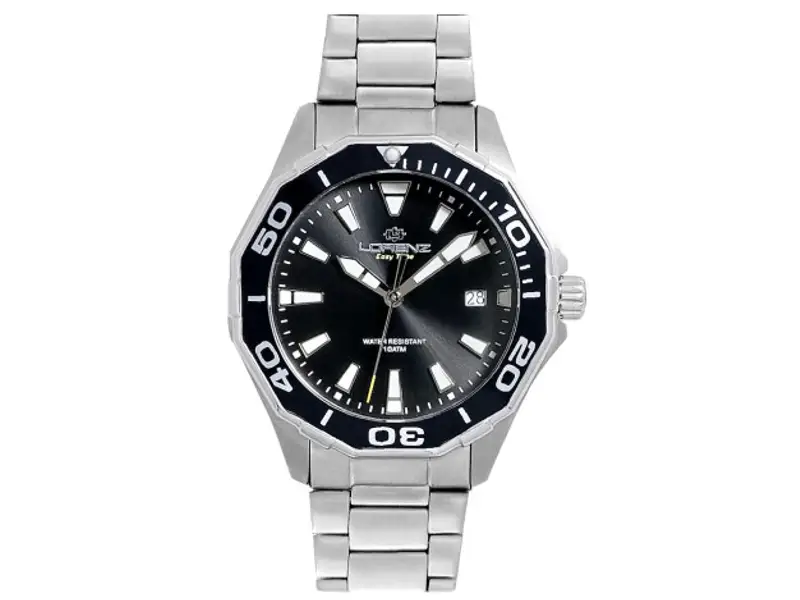 MEN’S QUARTZ WATCH STEEL/STEEL EASY TIME LORENZ 030213AA