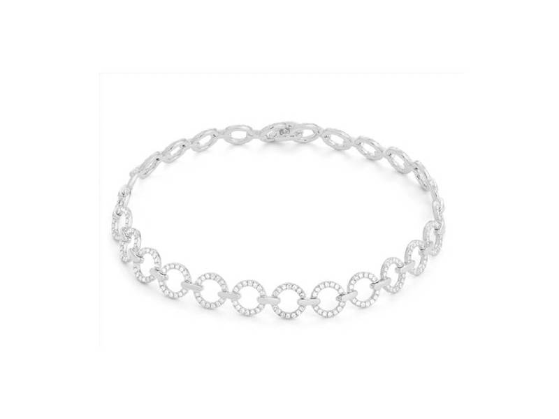 BRACCIALE IN ORO BIANCO E DIAMANTI FACET B0140301PWA72