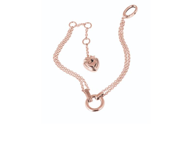 CIRCLE AND SHIELD BRACELET IN ROSE OR YELLOW GOLD ACCESSORI CHANTECLER 32492/32491